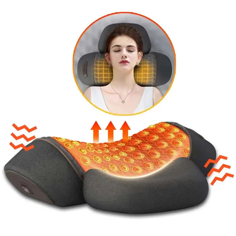 Neck Massage Pillow with Heat & Vibration