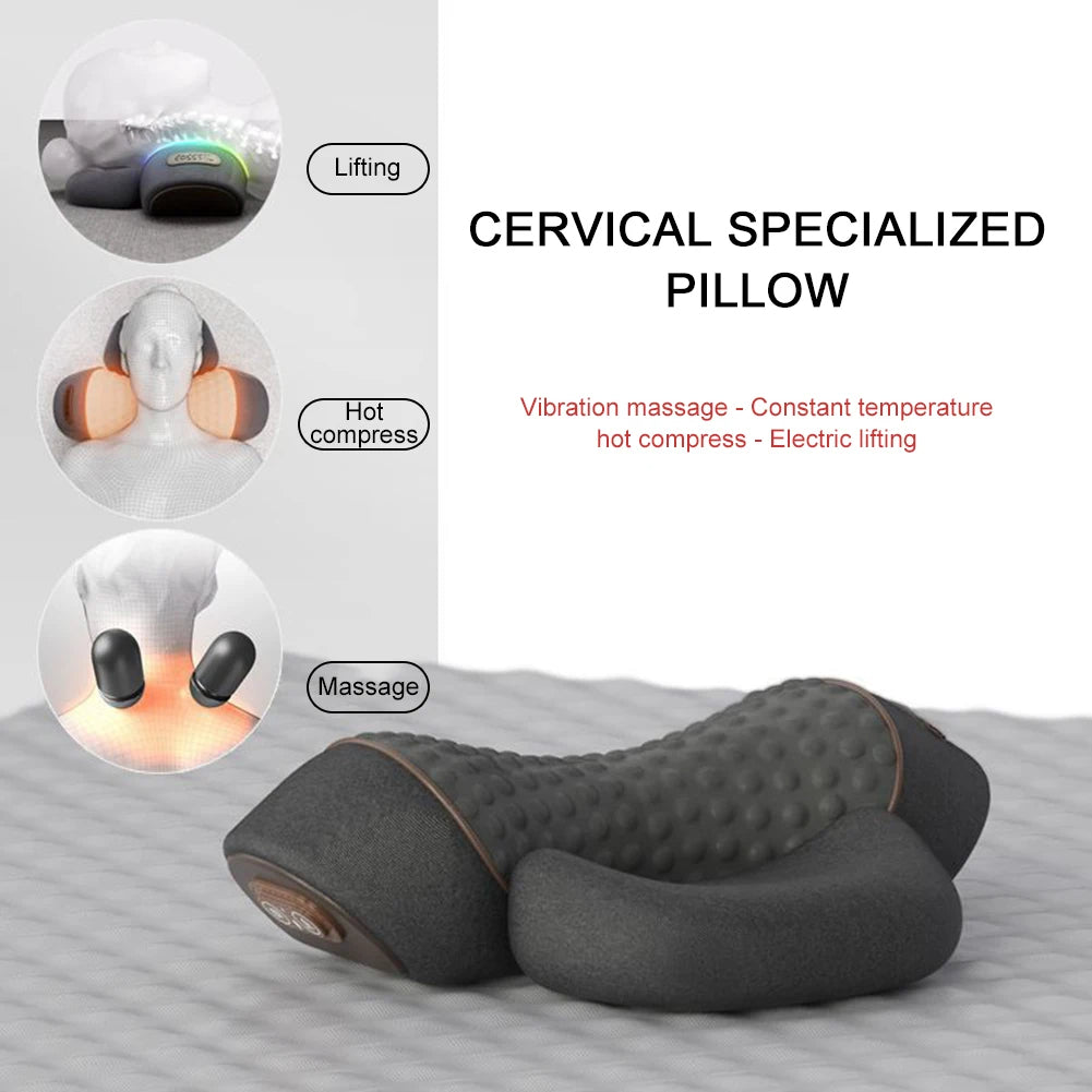 Neck Massage Pillow with Heat & Vibration