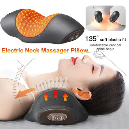 Neck Massage Pillow with Heat & Vibration