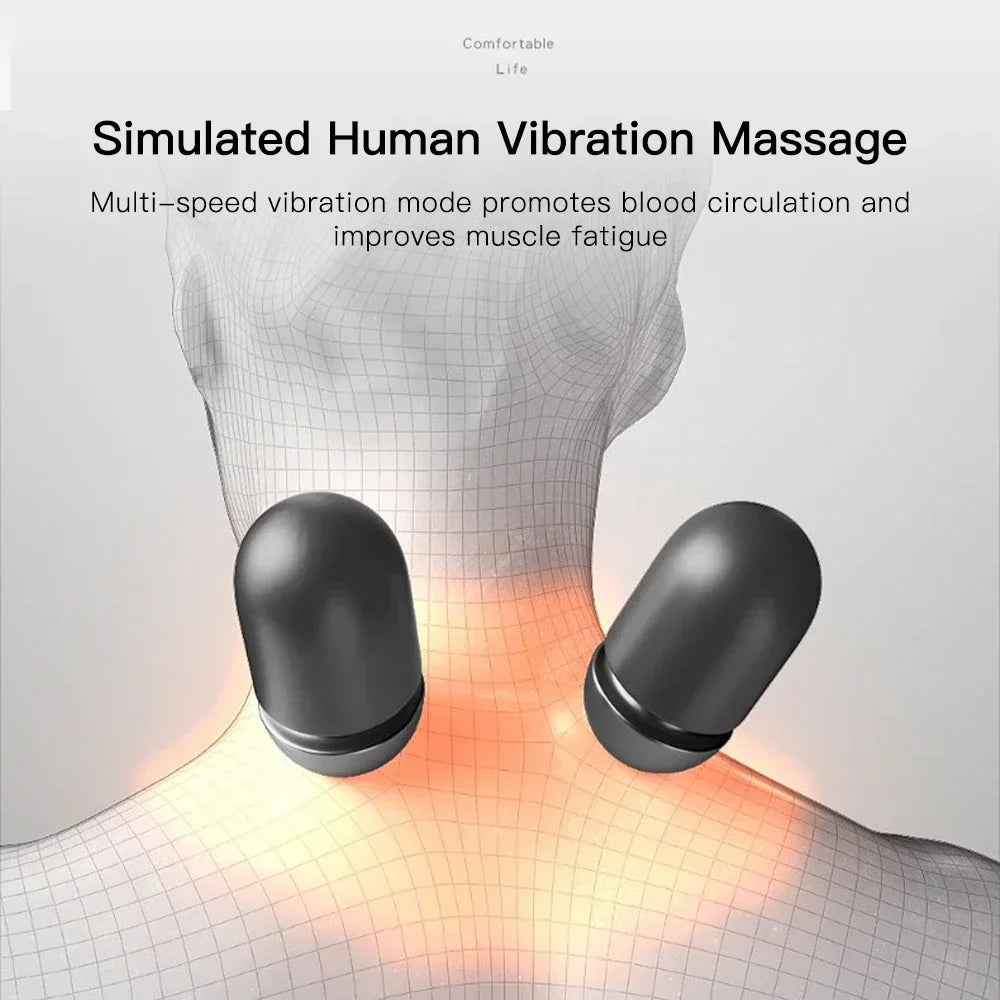 Neck Massage Pillow with Heat & Vibration